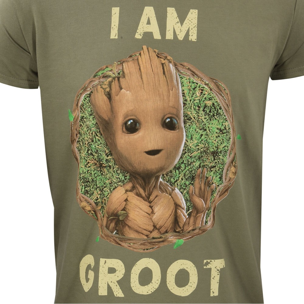 Kurzarm-T-Shirt Marvel Badge grün Unisex