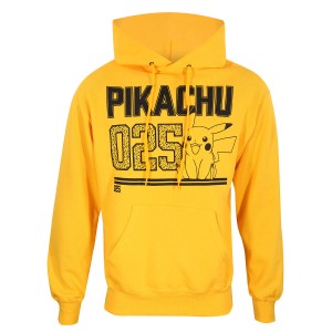 Unisex Sweater mit Kapuze Pokémon Picachu Line Art Gelb