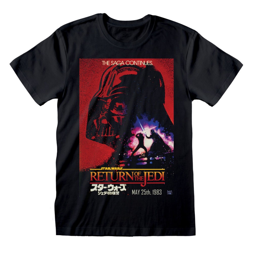 Kurzarm-T-Shirt Star Wars Vader Poster Schwarz Unisex