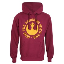 Unisex Sweater mit Kapuze Star Wars May The Force Be With You Burgunderrot