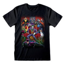 T shirt à manches courtes DC Comics Villains Noir Unisexe