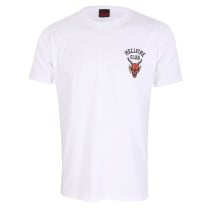 Short Sleeve T-Shirt Stranger Things Helfire Club White Unisex