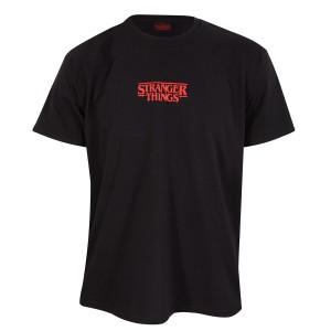 Kurzarm-T-Shirt Stranger Things Demogorgon Upside Down Schwarz Unisex