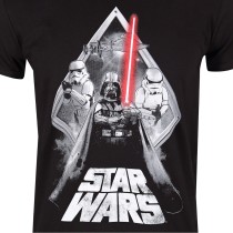 T shirt à manches courtes Star Wars Galaxy Portal Noir Unisexe