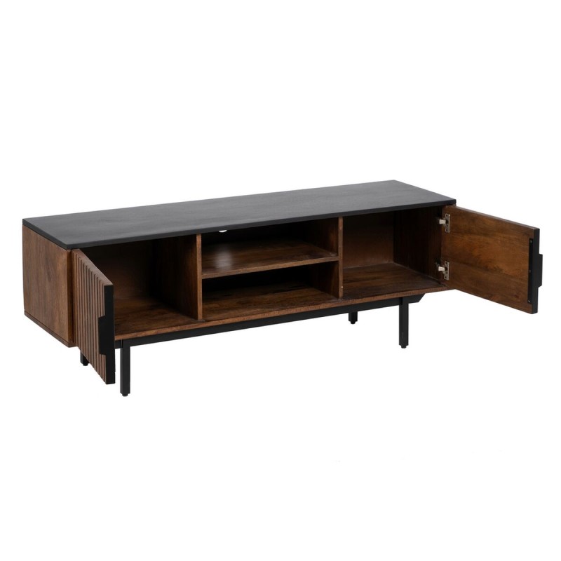 TV furniture ABNER Brown Black Iron Mango wood 140 x 40 x 50 cm