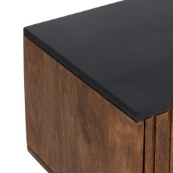 TV furniture ABNER Brown Black Iron Mango wood 140 x 40 x 50 cm