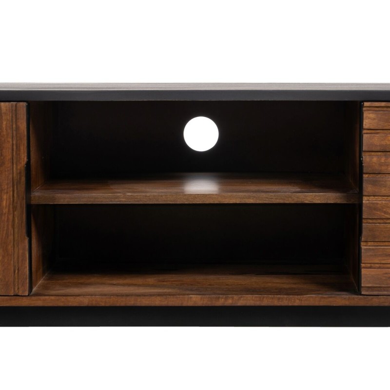 TV furniture ABNER Brown Black Iron Mango wood 140 x 40 x 50 cm