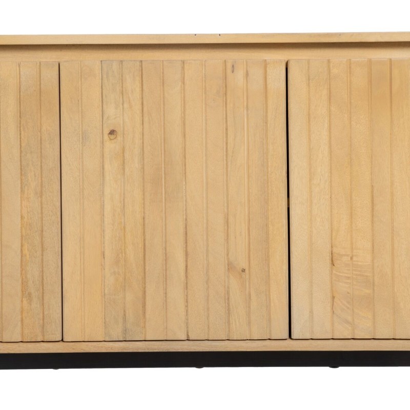 Anrichte MONTMARTRE Schwarz natürlich Eisen Mango-Holz 140 x 40 x 75 cm