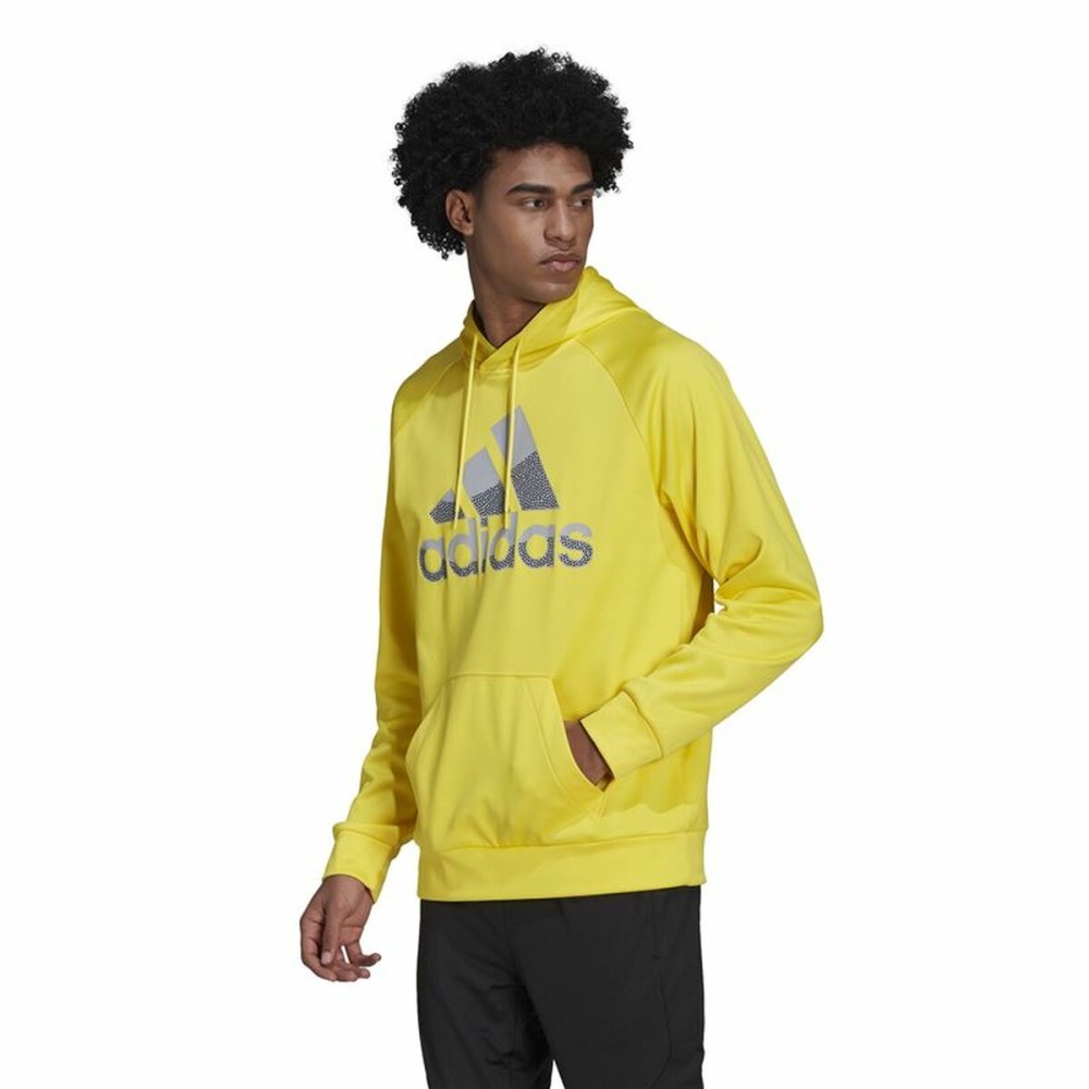 Sweat à capuche homme Adidas  Game and Go Big Logo Jaune