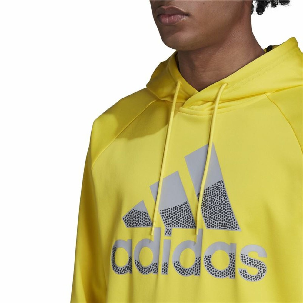 Herren Sweater mit Kapuze Adidas  Game and Go Big Logo Gelb