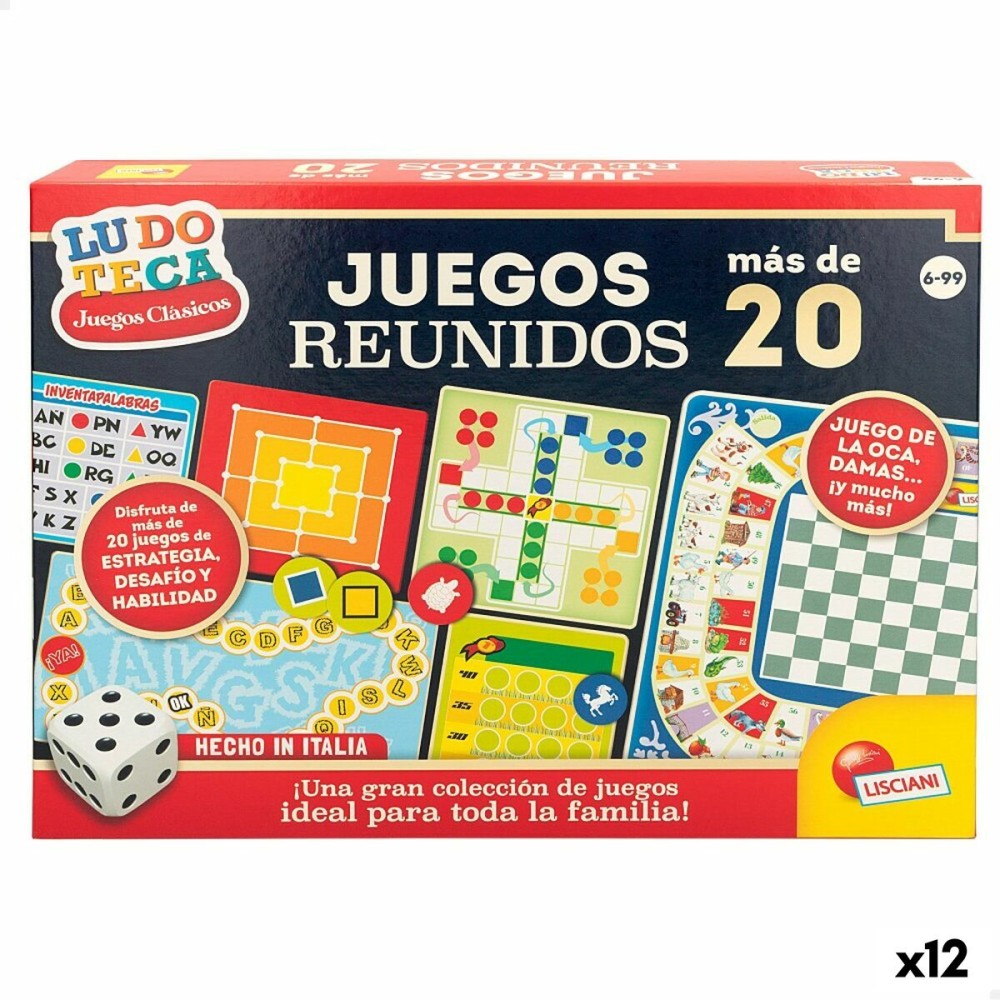 Jeu de société Lisciani Juegos reunidos ES 40 x 0,1 x 33 cm (12 Unités)