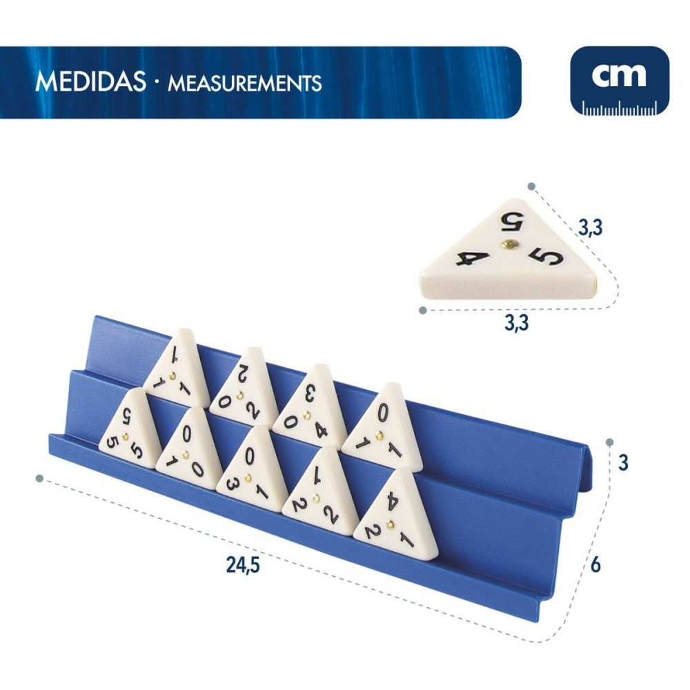 Jeu de société Colorbaby Rummi 24,5 x 3 x 6 cm (6 Unités) (60 Pièces)