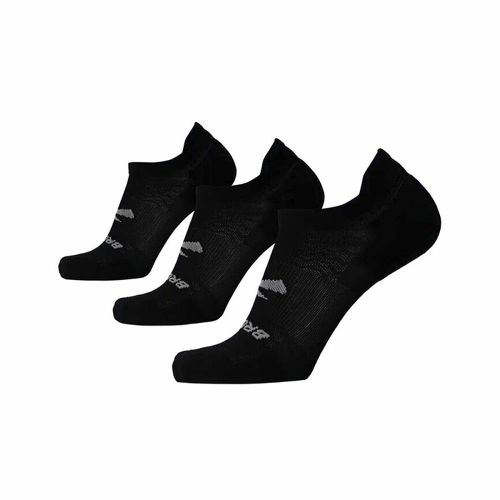 Ankle Socks Brooks Run-In No Show 3 pairs Black Unisex