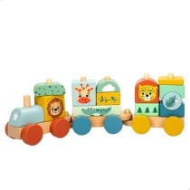 Train Woomax 33 x 11 x 7 cm animals (6 Units)