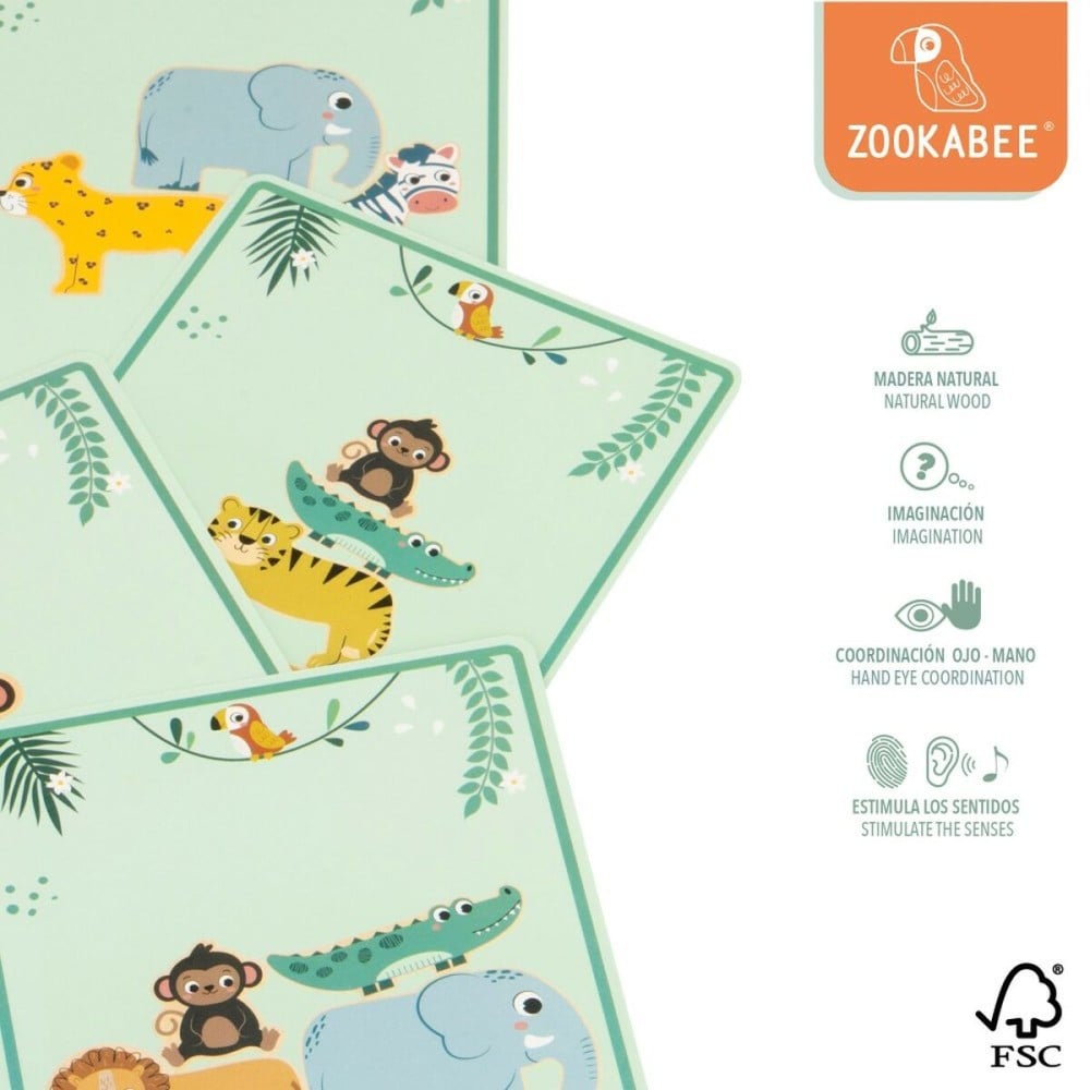 Jeu de construction + figurines Woomax animaux 16 Pièces 7 x 7 x 1,5 cm (6 Unités)