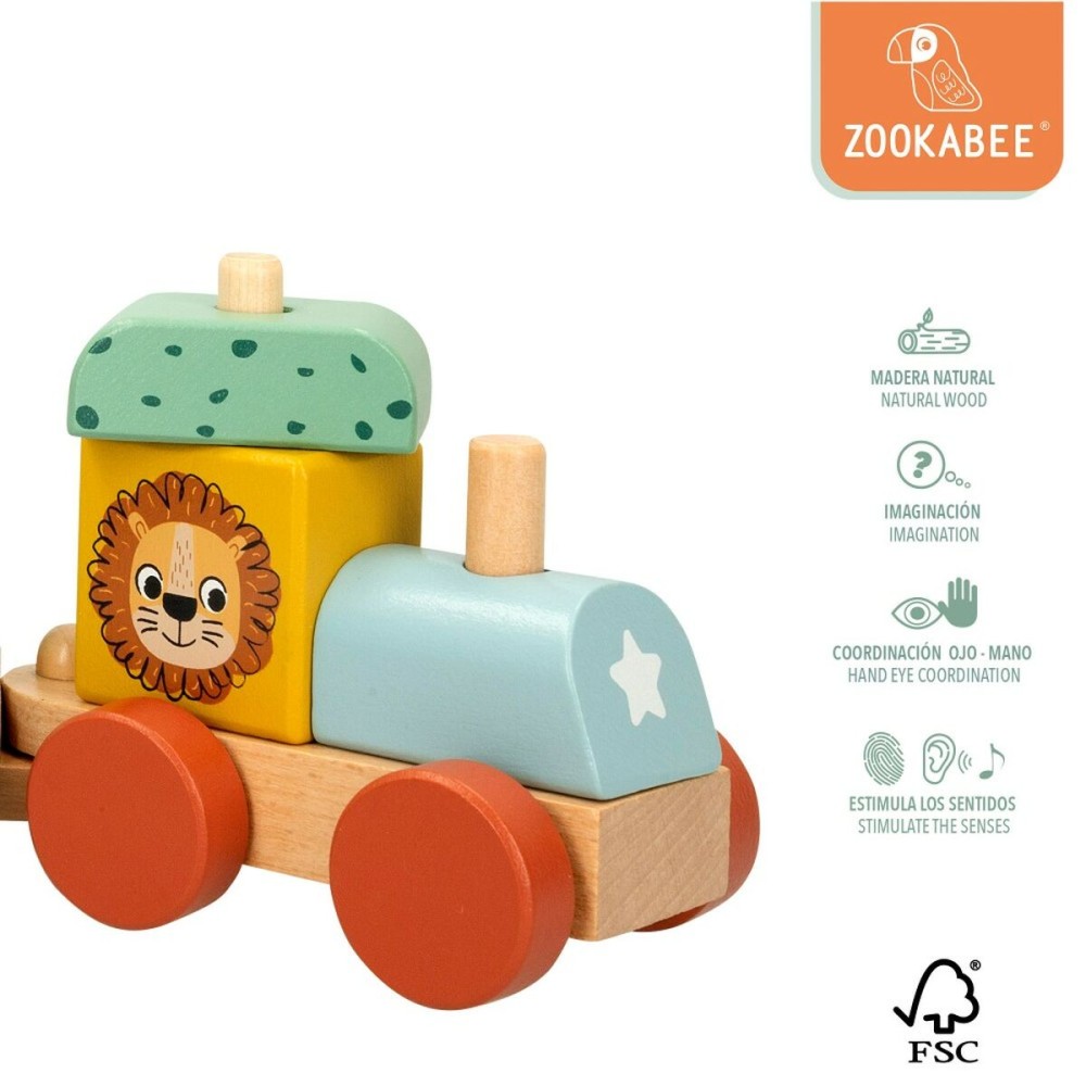 Train Woomax 33 x 11 x 7 cm animals (6 Units)