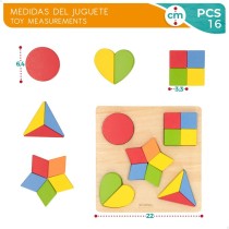 Child's Wooden Puzzle Woomax Shapes + 12 Months 16 Pieces (6 Units)