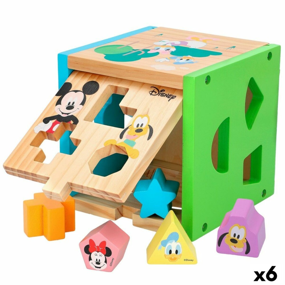 Kinder Puzzle aus Holz Disney 14 Teile 15 x 15 x 15 cm (6 Stück)