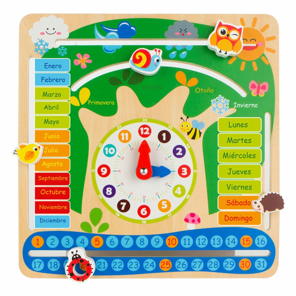 Jouet Educatif Colorbaby Calendrier 30 x 30 x 3 cm (6 Unités)