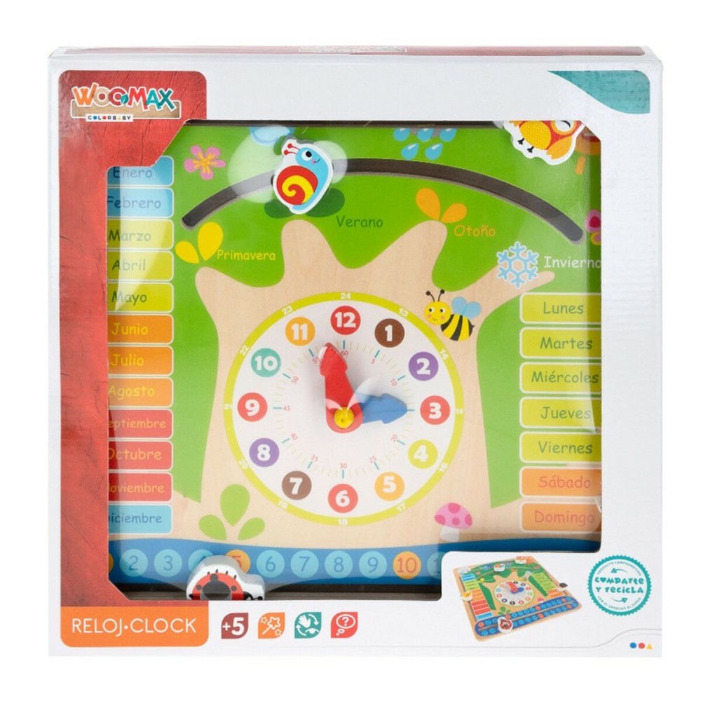 Jouet Educatif Colorbaby Calendrier 30 x 30 x 3 cm (6 Unités)