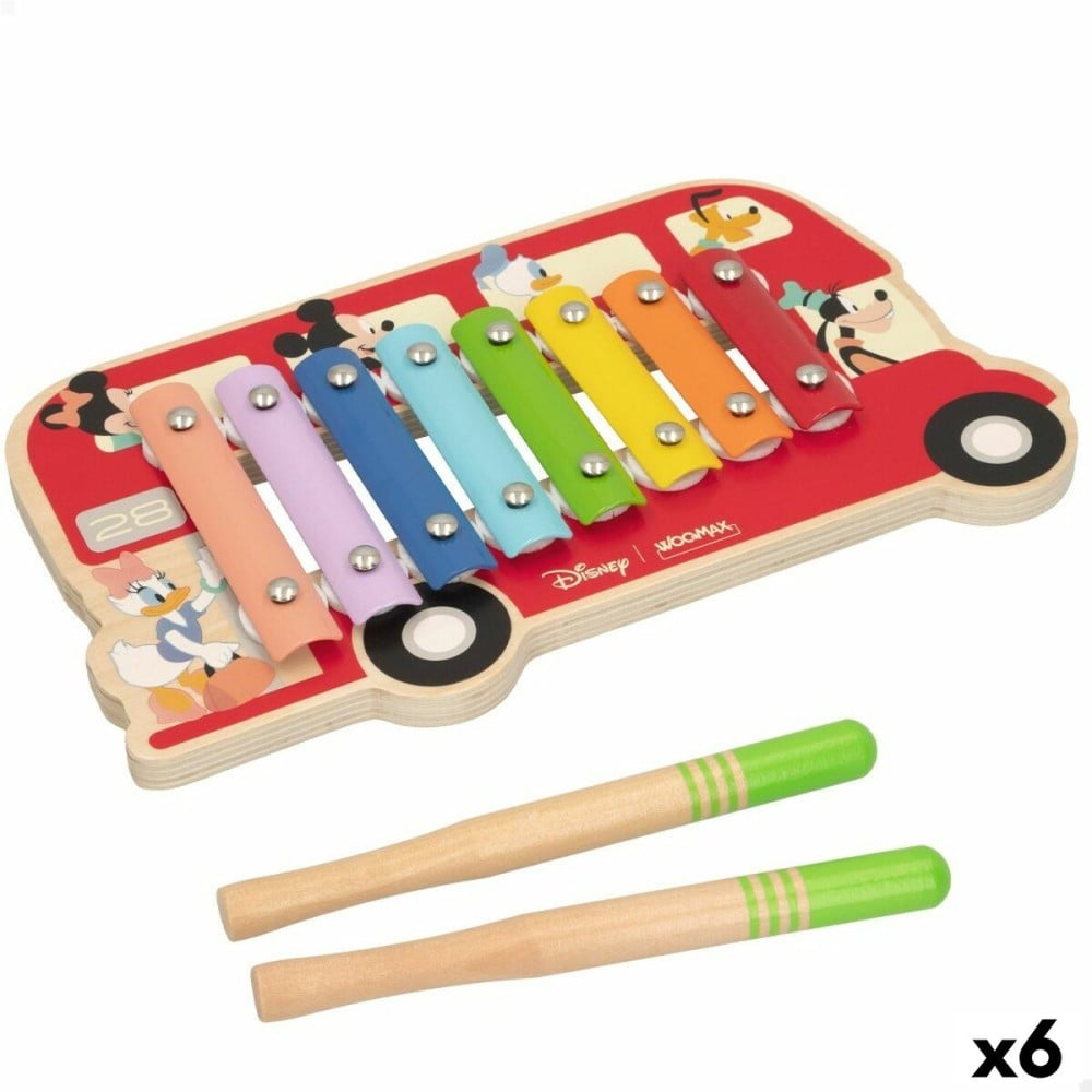 Xylophone Disney Bois Plastique 26 x 2,2 x 15 cm (6 Unités)