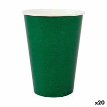 Set de Verres Algon Produits à usage unique Carton Vert 20 Pièces 220 ml (20 Unités)