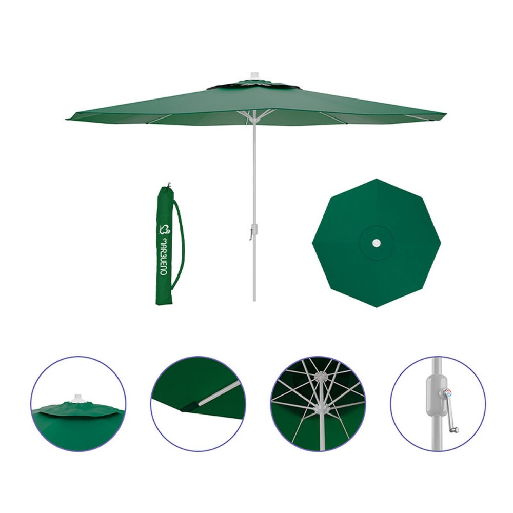 Sunshade Marbueno Green Polyester Steel Ø 270 cm