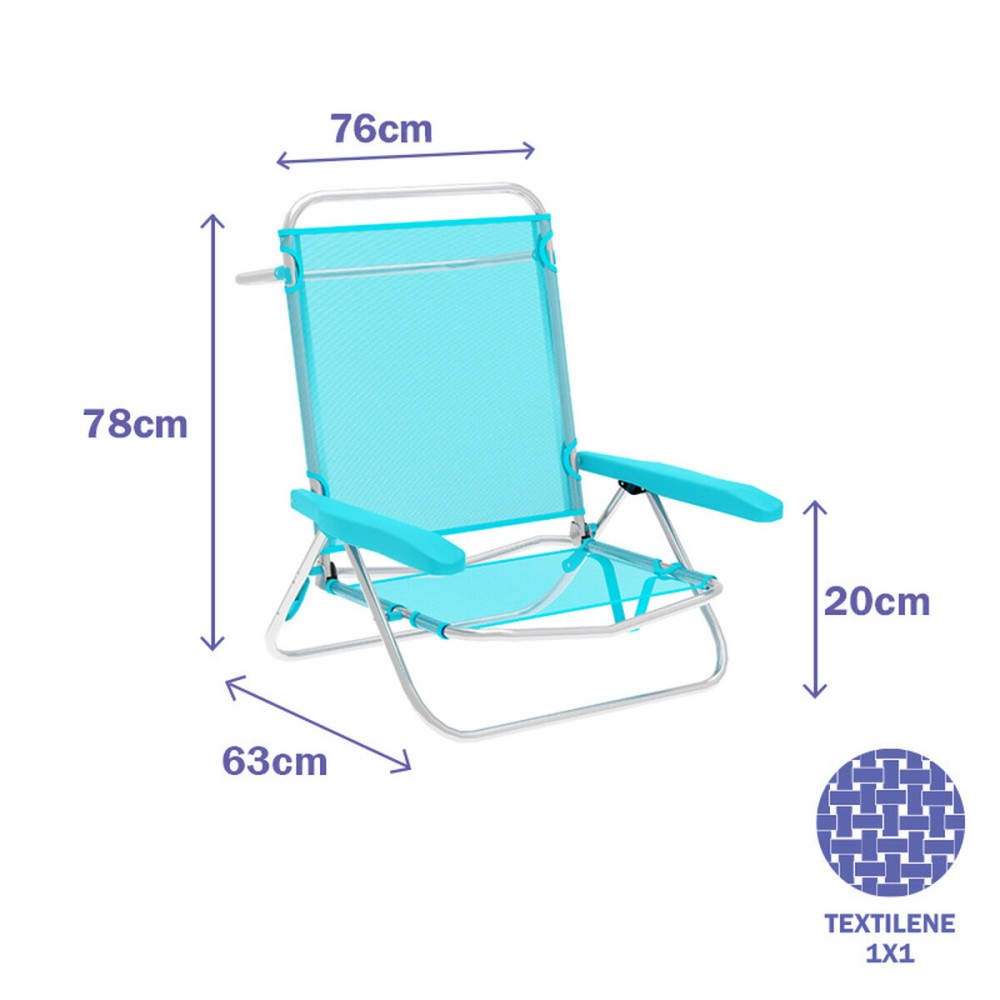 Folding Chair Marbueno Aquamarine 63 x 78 x 76 cm