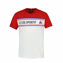 Jungen Kurzarm-T-Shirt Le coq sportif  N°2 Tricolore Weiß