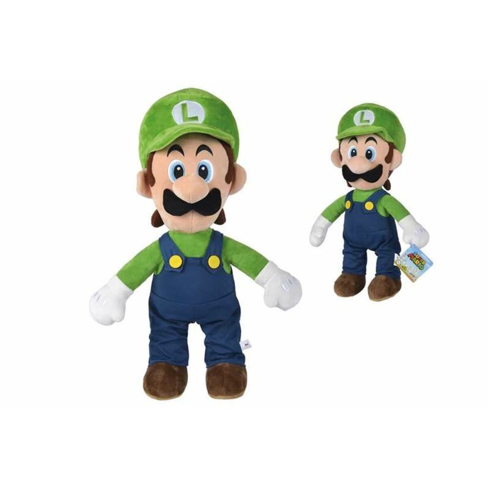 Jouet Peluche Super Mario Luigi Bleu Vert 50 cm