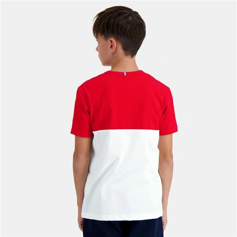 Jungen Kurzarm-T-Shirt Le coq sportif  N°2 Tricolore Weiß