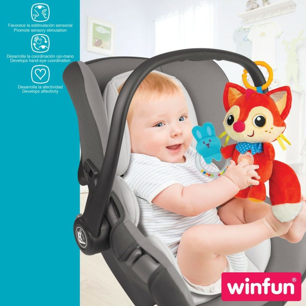 Rattle Cuddly Toy Winfun Fox 13,5 x 26,5 x 7,5 cm (6 Units)