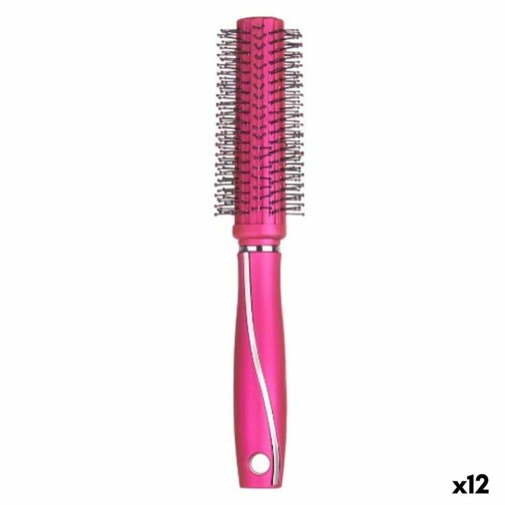 Brosse Ronde Berilo 354 Fuchsia Silicone Plastique (12 Unités)