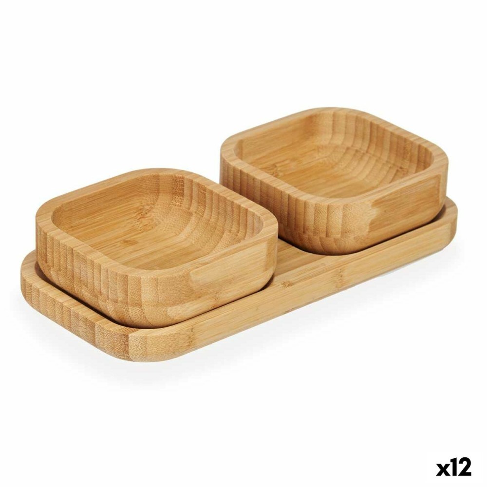 Ensemble à apértif Kinvara CN-KT225030 Marron Bambou 23 x 4,5 x 11 cm (12 Unités)