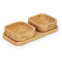 Satz für Appetithäppchen Kinvara CN-KT225030 Braun Bambus 23 x 4,5 x 11 cm (12 Stück)