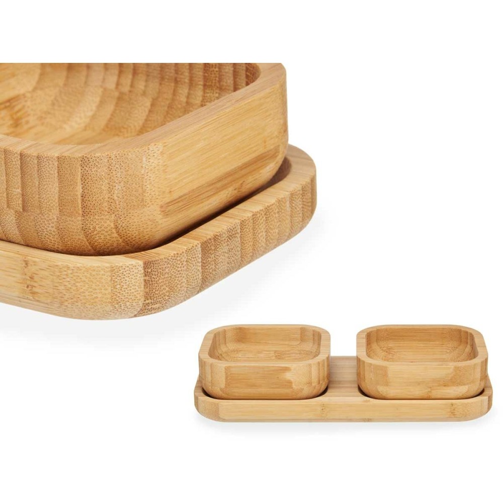 Appetizer Set Kinvara CN-KT225030 Brown Bamboo 23 x 4,5 x 11 cm (12 Units)