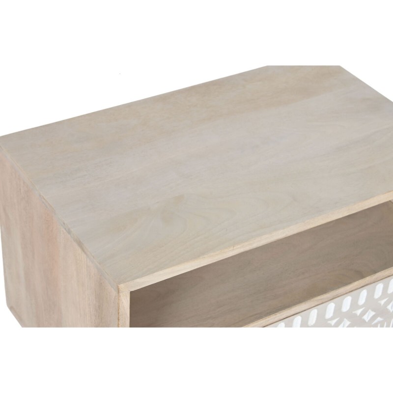 Nachttisch DKD Home Decor Weiß natürlich Mango-Holz 55 x 35 x 45 cm