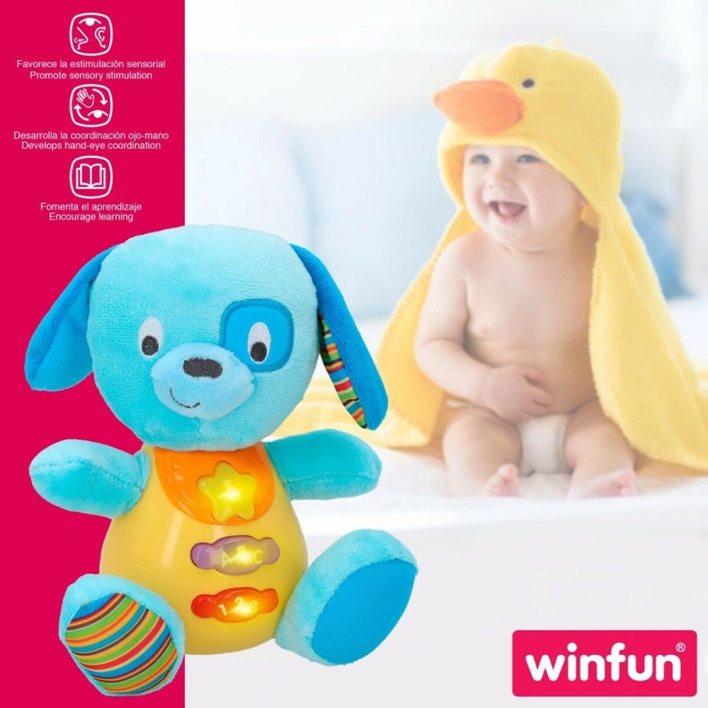 Soft toy with sounds Winfun Dog 15,5 x 16,5 x 11,5 cm (6 Units)