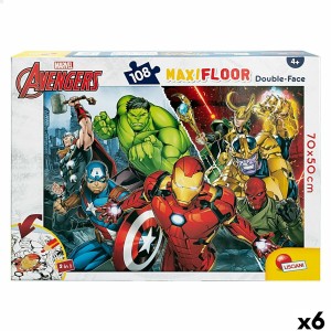 Puzzle Enfant The Avengers Double face 108 Pièces 70 x 1,5 x 50 cm (6 Unités)