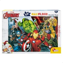 Kinderpuzzle The Avengers Beidseitig 108 Stücke 70 x 1,5 x 50 cm (6 Stück)