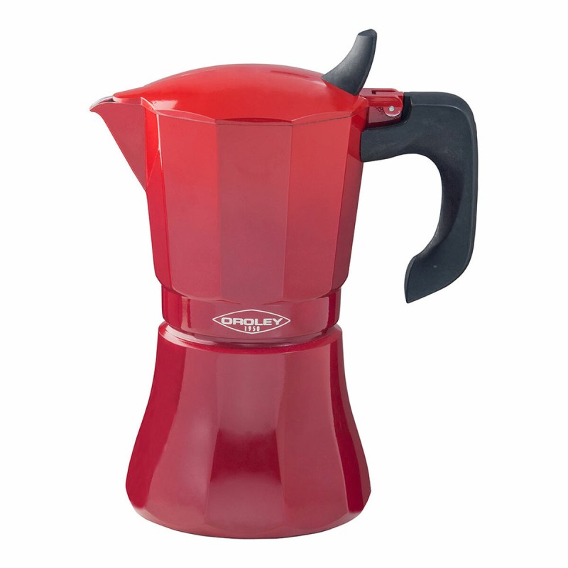 Cafetière Italienne Oroley Petra 6 Tasses Aluminium Rouge