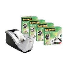 Klebebänder-Set Scotch C60-ST4 5 Stücke 19 x 33 mm Schwarz/Grau