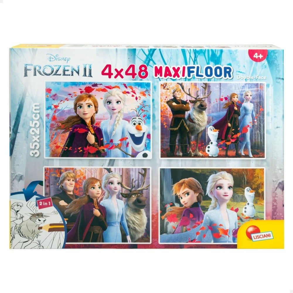 Puzzle Enfant Frozen Double face 4 en 1 48 Pièces 35 x 1,5 x 25 cm (6 Unités)