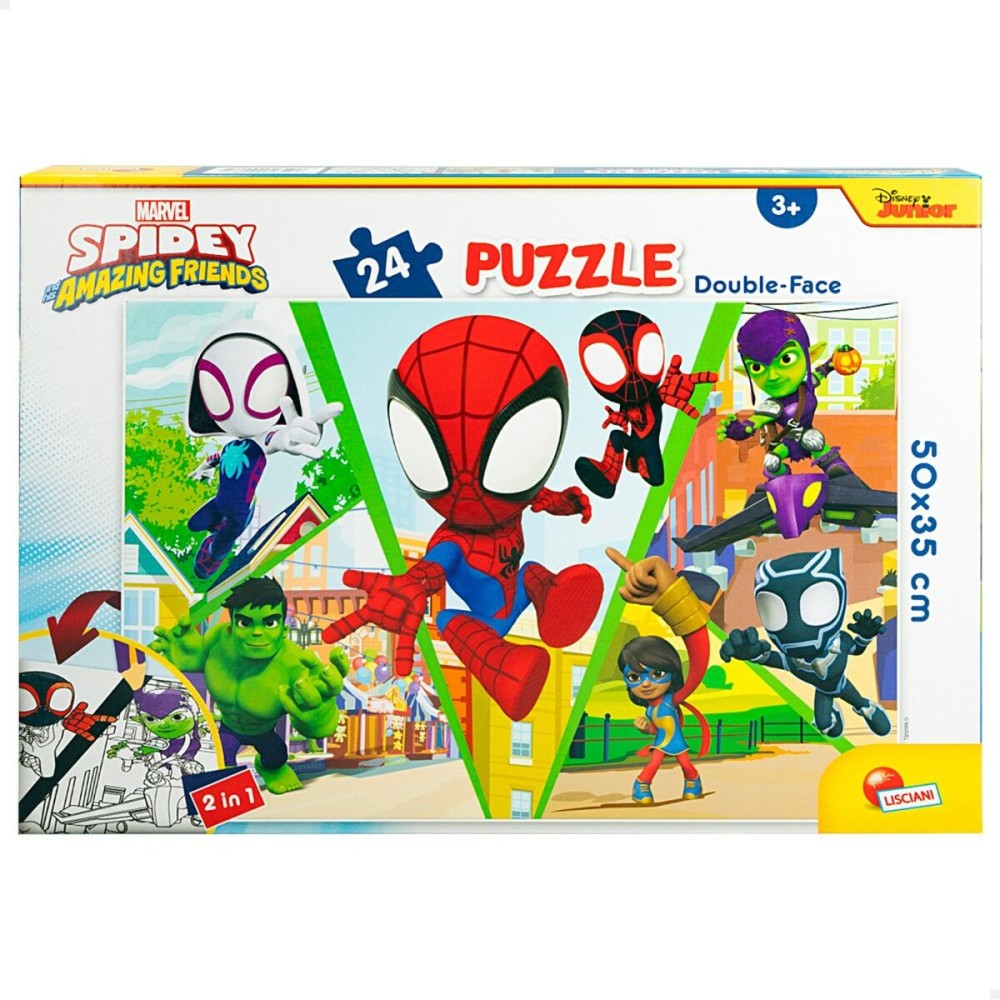 Puzzle Enfant Spidey Double face 50 x 35 cm 24 Pièces (12 Unités)