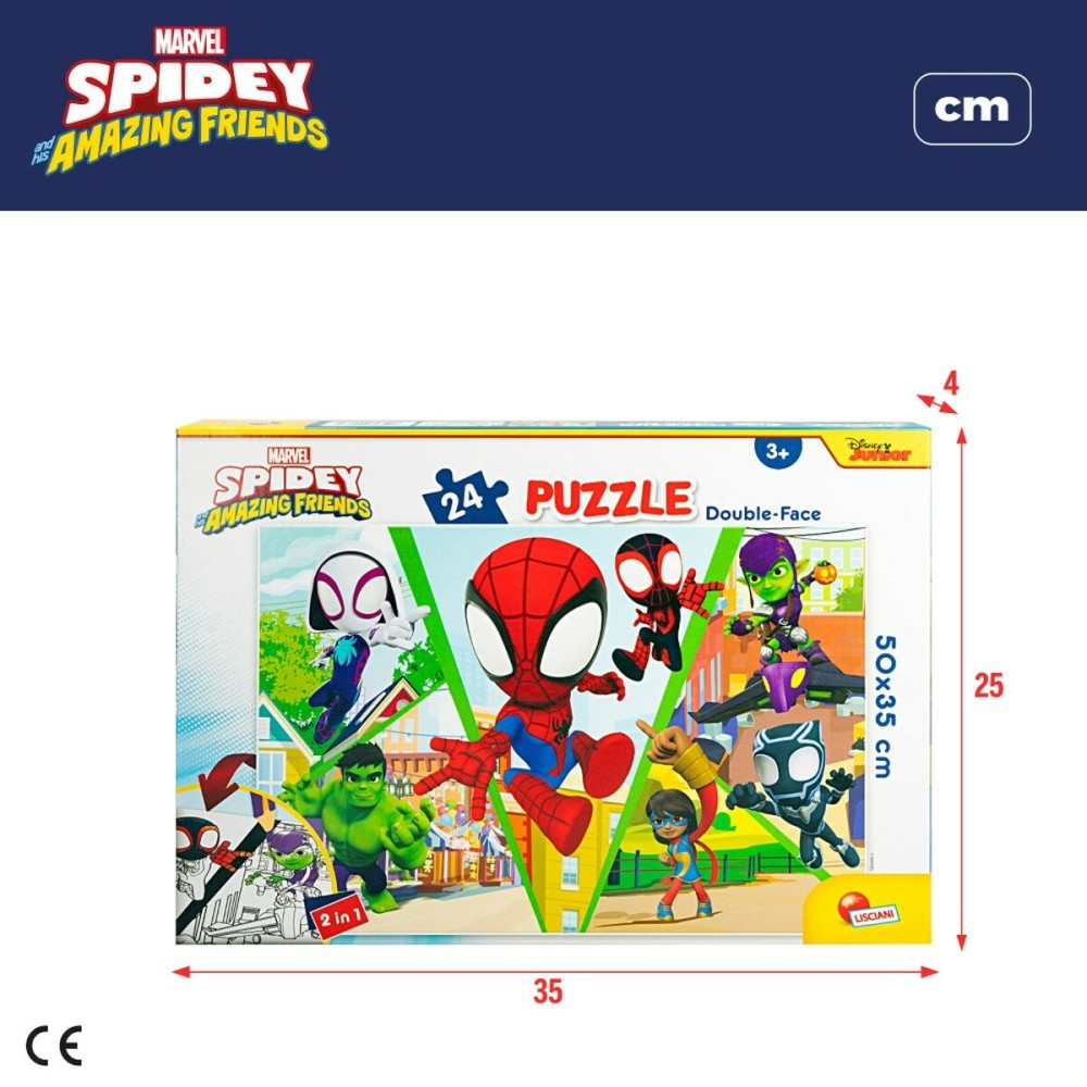 Kinderpuzzle Spidey Beidseitig 50 x 35 cm 24 Stücke (12 Stück)