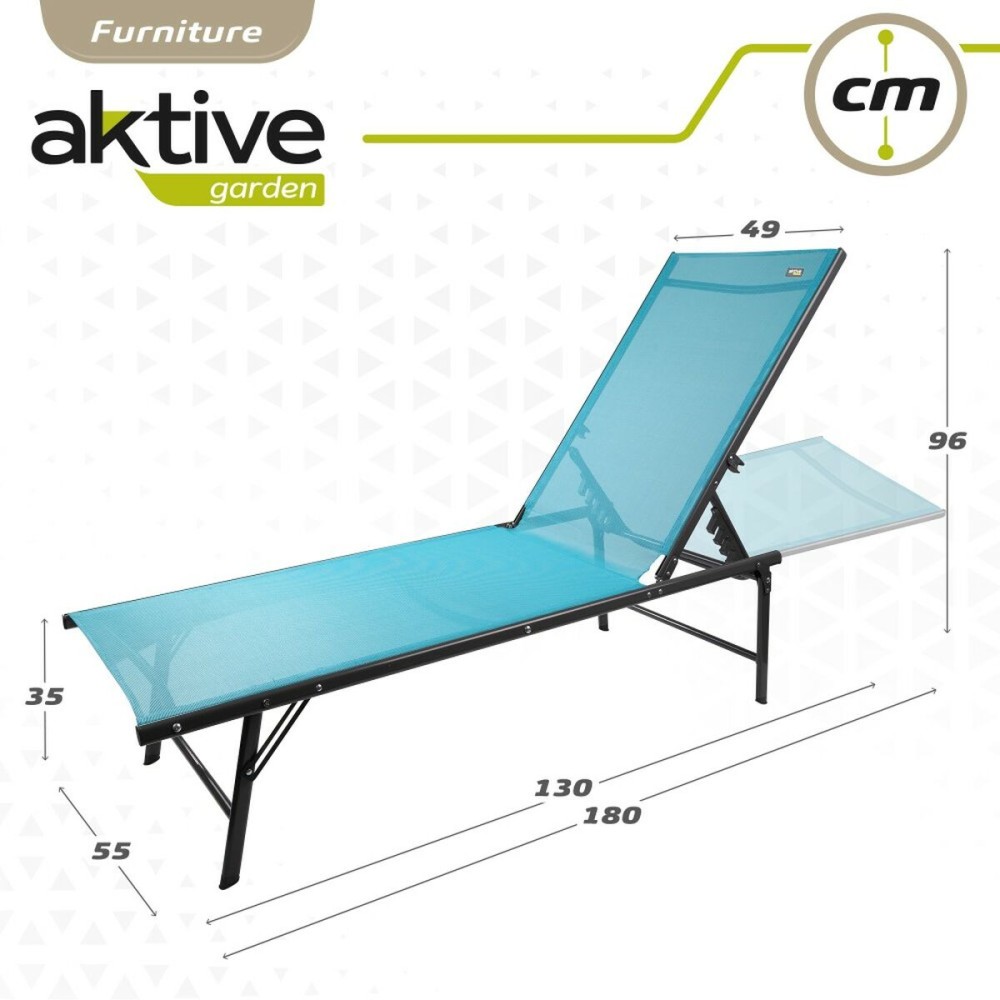 Hammock Aktive Blue 180 x 35 x 49 cm (2 Units)