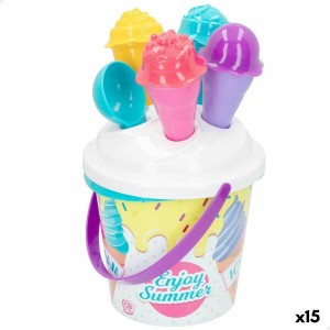 Set de jouets de plage Colorbaby Ø 18 cm 11 Pièces Glace polypropylène (15 Unités)