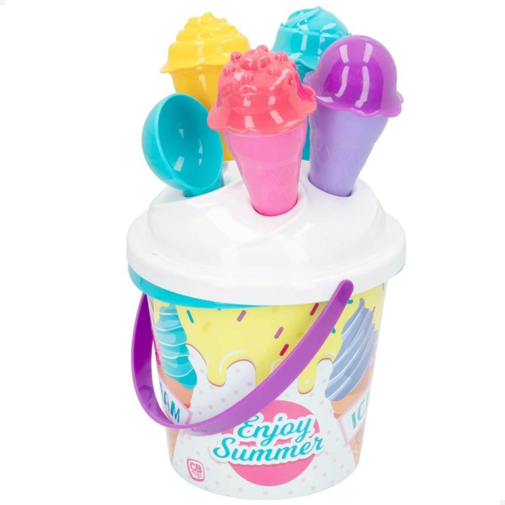 Strandspielzeuge-Set Colorbaby Ø 18 cm 11 Stücke Eiscreme Polypropylen (15 Stück)