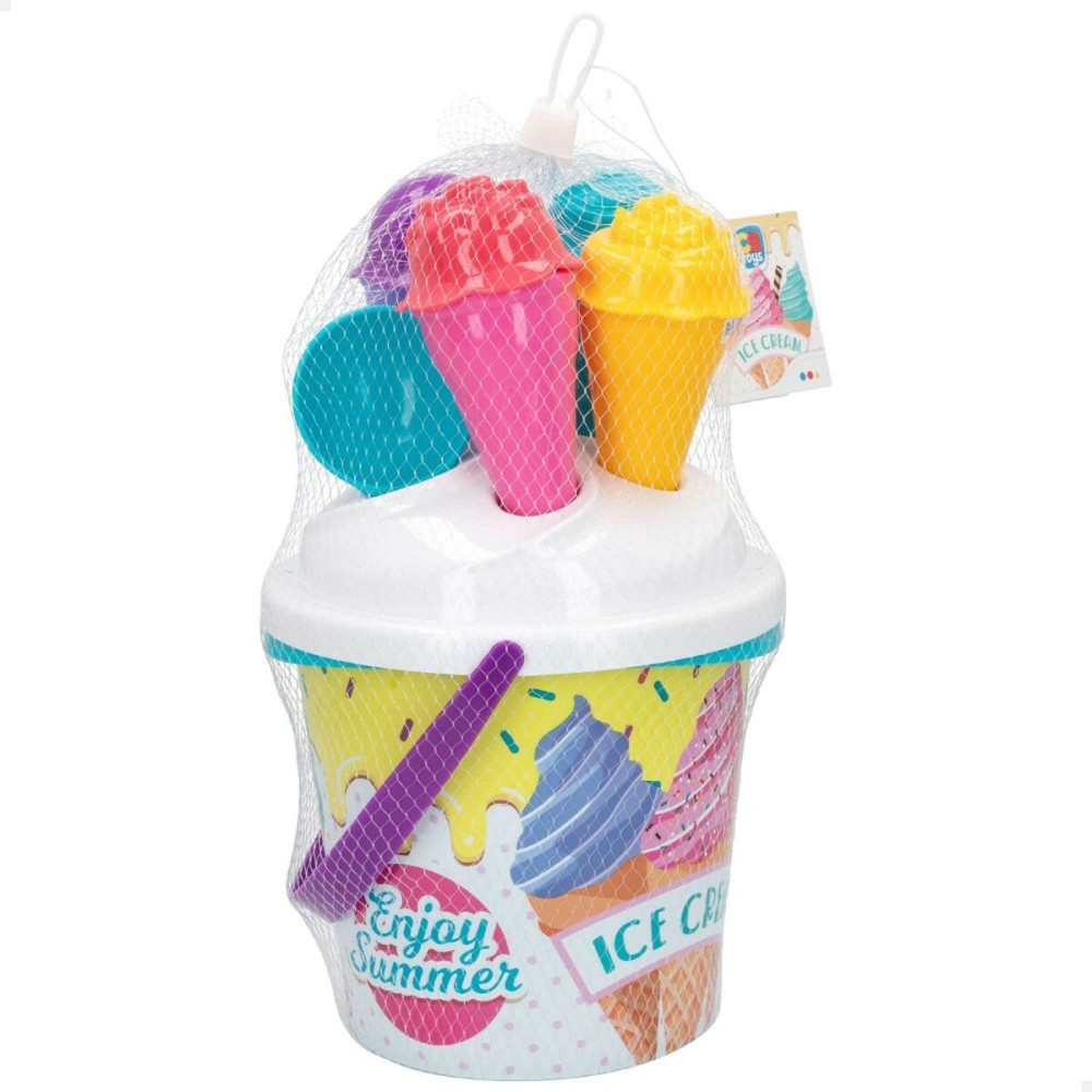 Beach toys set Colorbaby Ø 18 cm 11 Pieces Ice cream polypropylene (15 Units)