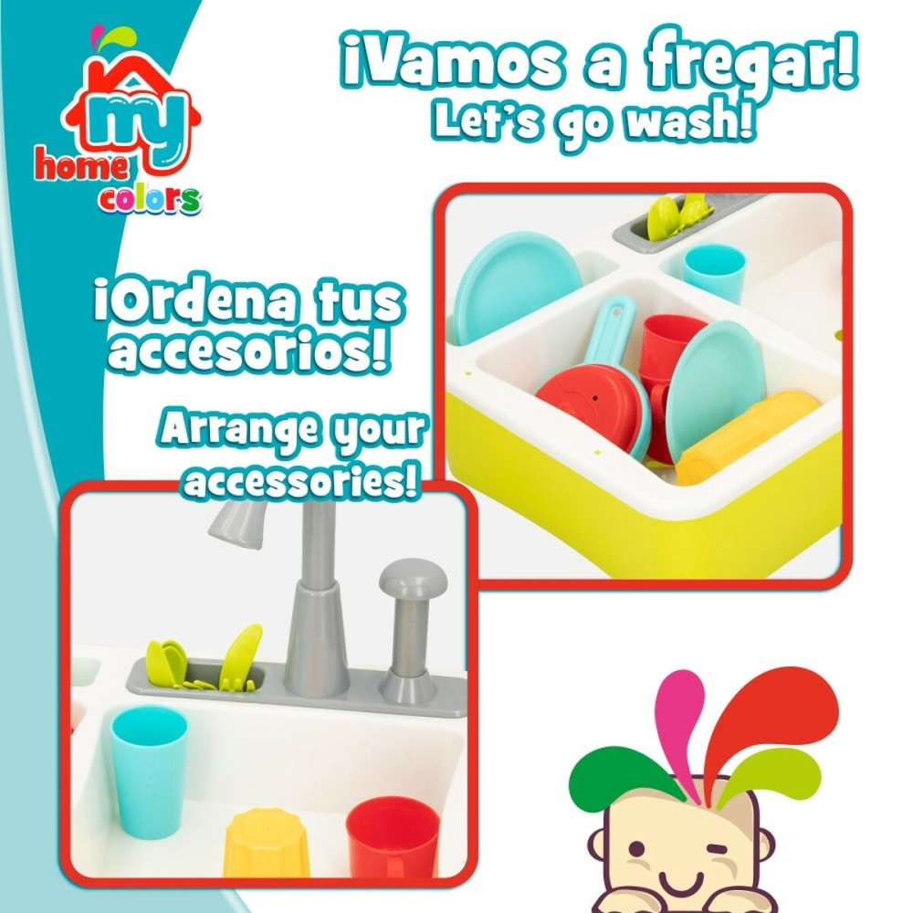 Toy kitchen Colorbaby 22 Pieces 42 x 29 x 28 cm Accessories Sink